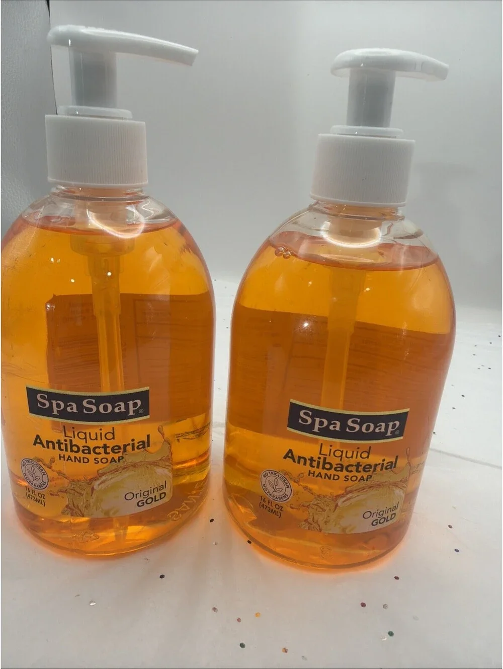 Spa Soap Original Gold Antibacterial Hand Soap 16 Fl Oz Set Of 2 Pump Bottles